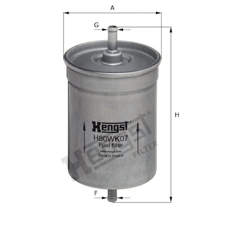 Hengst Fuel Filter, H80Wk07 H80WK07